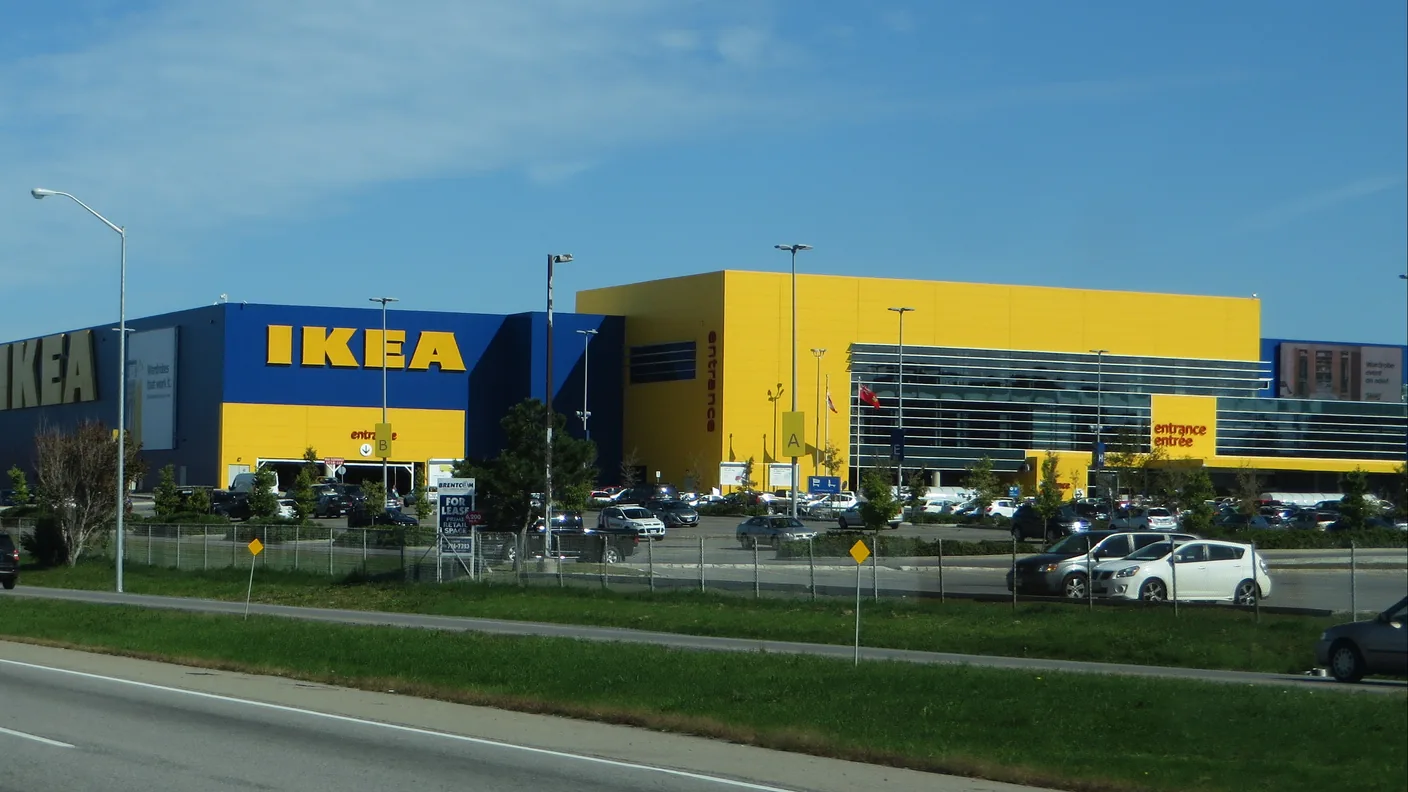 The blue and yellow IKEA store that houses the restaurant
